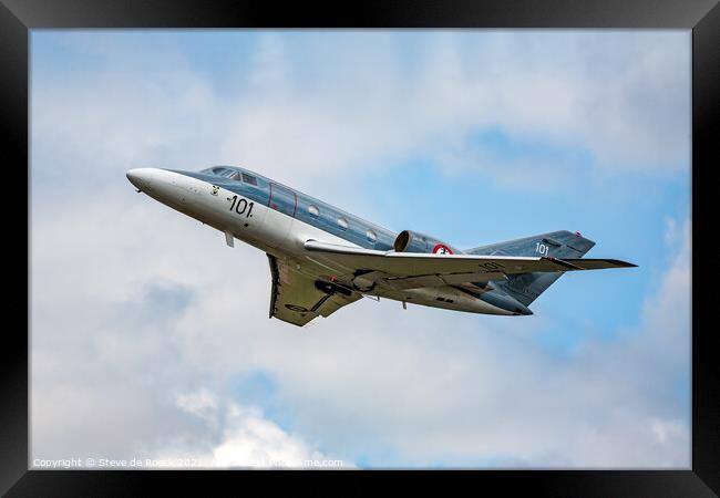Dassault Falcon Jet Framed Print by Steve de Roeck