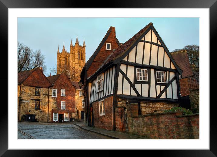 The Crooked House Lincoln Framed Mounted Print by Alison Chambers