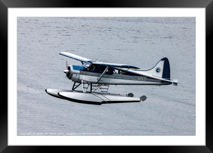de Havilland Canada DHC-2 Floatplane Framed Mounted Print by Steve de Roeck