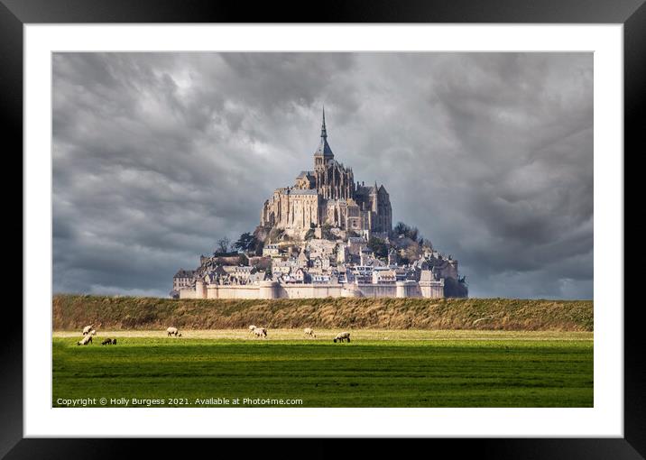 Mont Saint-Michel France Normandy Framed Mounted Print by Holly Burgess