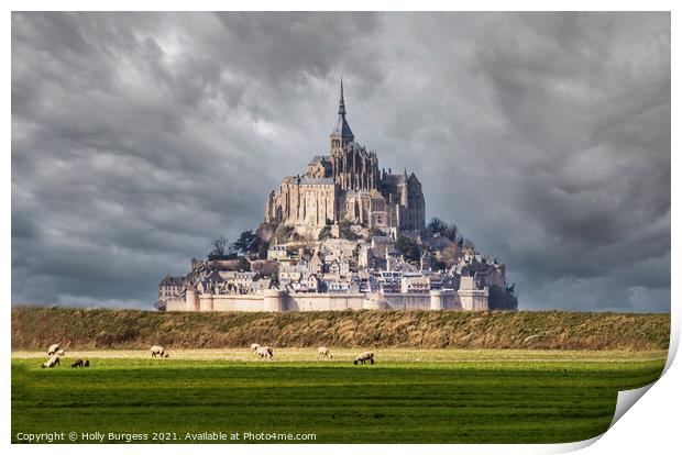 Mont Saint-Michel France Normandy Print by Holly Burgess