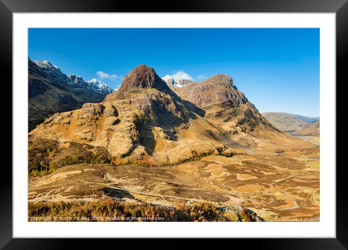 Glencoe, Highland, Scotland Framed Mounted Print by Justin Foulkes
