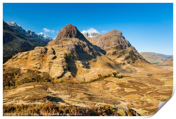 Glencoe, Highland, Scotland Print by Justin Foulkes