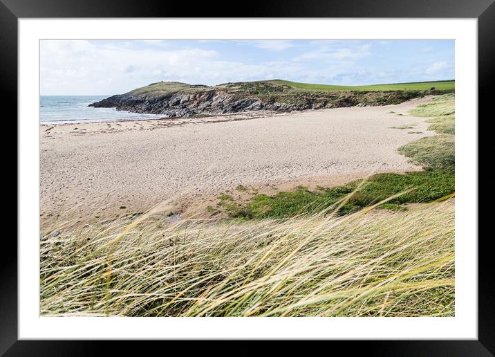 Sand dunes at Porth Nobla Framed Mounted Print by Jason Wells