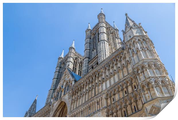 Front of Lincoln cathedral Print by Jason Wells