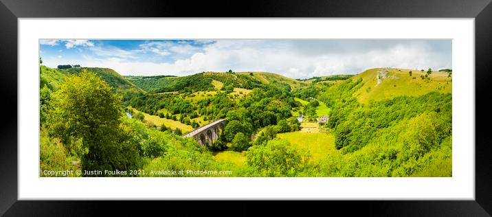 Monsal head Viaduct, Peak District National Park Framed Mounted Print by Justin Foulkes