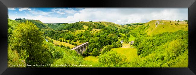 Monsal head Viaduct, Peak District National Park Framed Print by Justin Foulkes