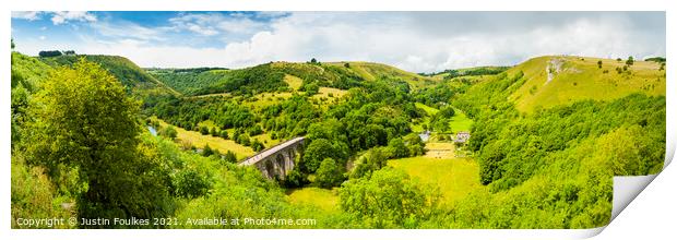 Monsal head Viaduct, Peak District National Park Print by Justin Foulkes