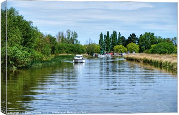River Waveney Boating Canvas Print by Diana Mower