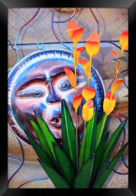 Sun Mask Framed Print by Tony Mumolo