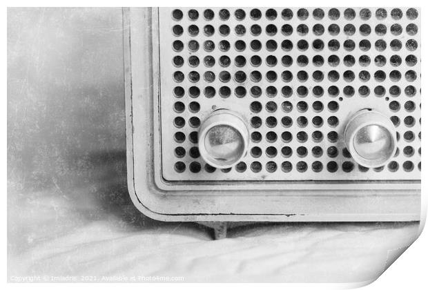 Vintage Radio Abstract View Print by Imladris 