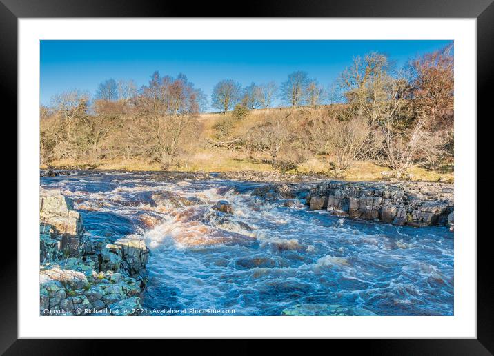 Winter Sun on the River Tees (1)  Framed Mounted Print by Richard Laidler