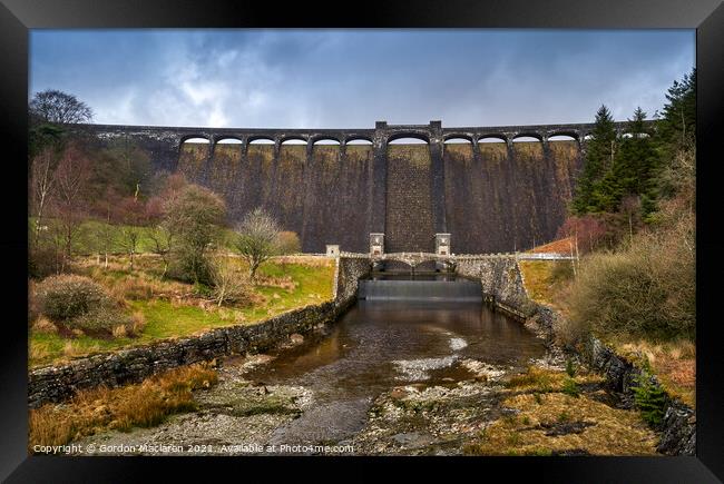 The Claerwen Reservoir Dam Elan Valley Framed Print by Gordon Maclaren