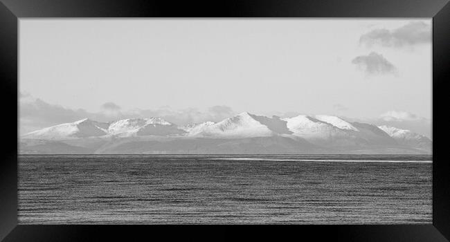 Beautiful Arran`s mountains snow covered Framed Print by Allan Durward Photography