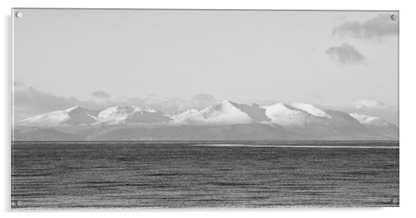Beautiful Arran`s mountains snow covered Acrylic by Allan Durward Photography