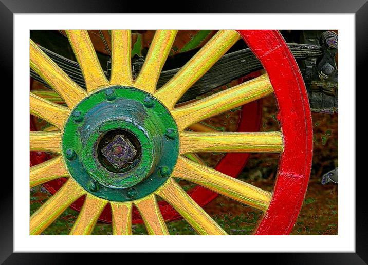Wagon Wheel Framed Mounted Print by Tony Mumolo