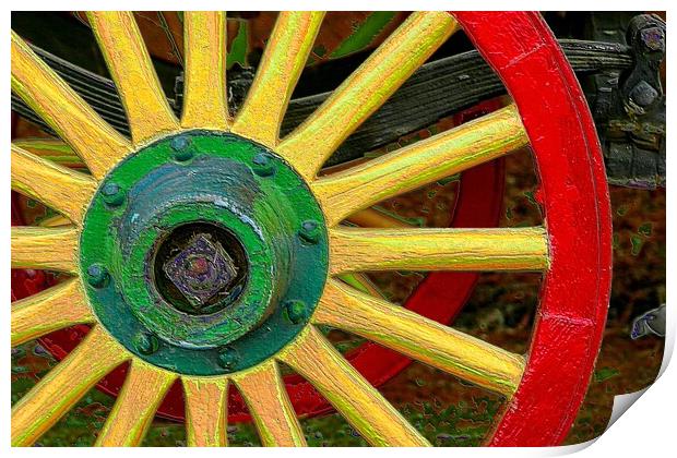 Wagon Wheel Print by Tony Mumolo