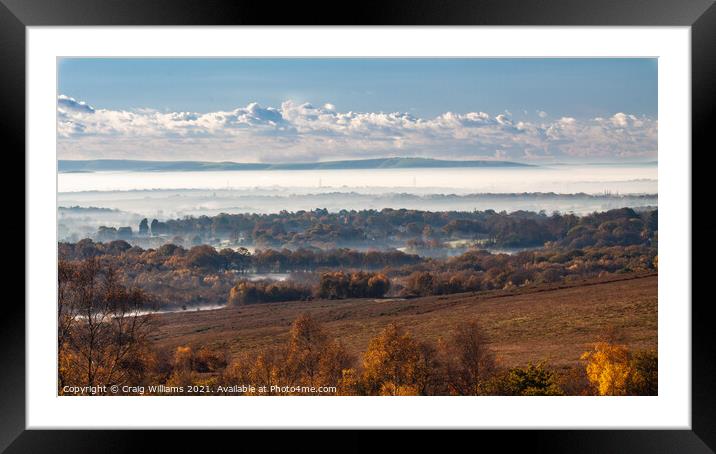 Mist over Sussex Weald Framed Mounted Print by Craig Williams