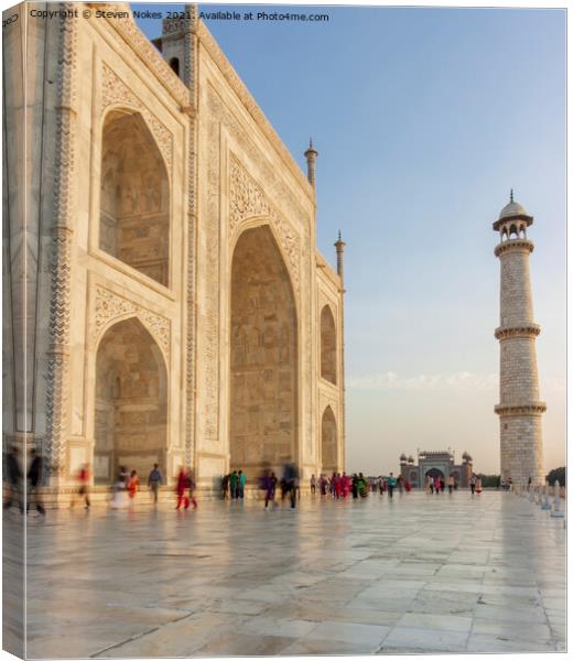 Majestic Beauty of Taj Mahal Canvas Print by Steven Nokes