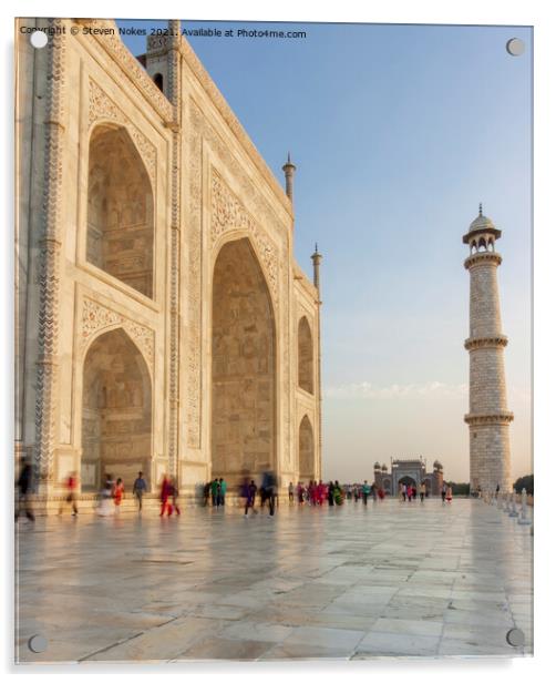 Majestic Beauty of Taj Mahal Acrylic by Steven Nokes
