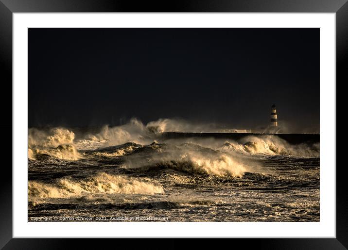 Stormy Seas Framed Mounted Print by Darren Johnson