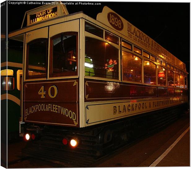 Blackpool Tram Canvas Print by Catherine Fowler