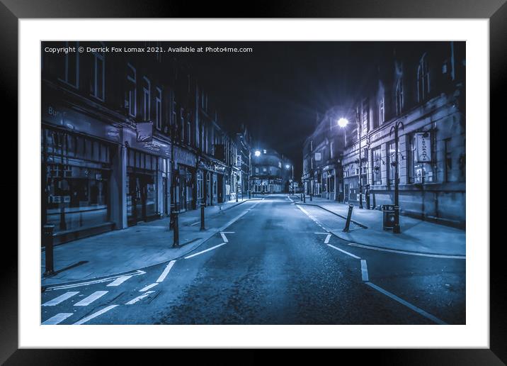 Bury town centre Framed Mounted Print by Derrick Fox Lomax
