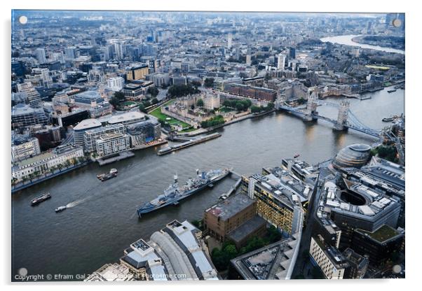 London view Acrylic by Efraim Gal