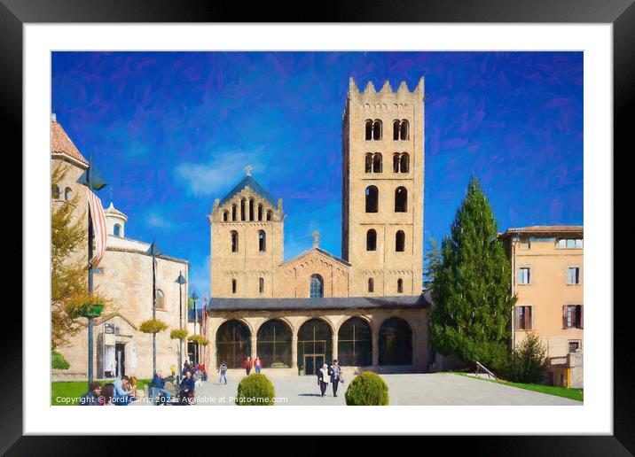 Ripoll Monastery - C1711-1889-PIN Framed Mounted Print by Jordi Carrio