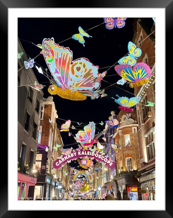 Carnaby Street Christmas Lights  Framed Mounted Print by Ailsa Darragh