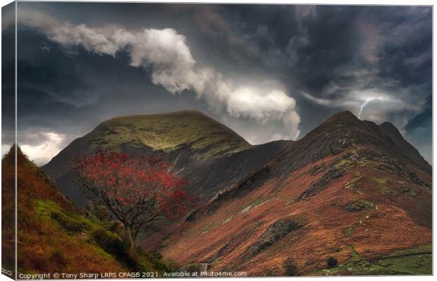 STORM IN THE NEWLANDS VALLEY Canvas Print by Tony Sharp LRPS CPAGB