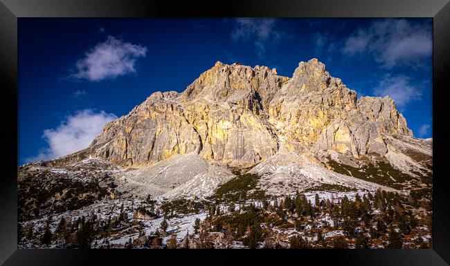 The Dolomites in the Italian Alps - typical view Framed Print by Erik Lattwein