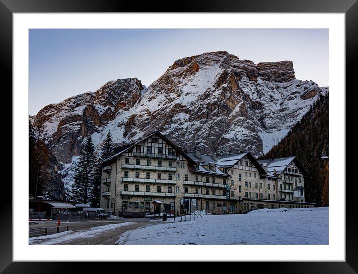 Prags Natural Park in South Tyrol Italy - evening view  Framed Mounted Print by Erik Lattwein
