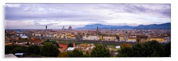 City of Florence in Italy Tuscany Acrylic by Erik Lattwein