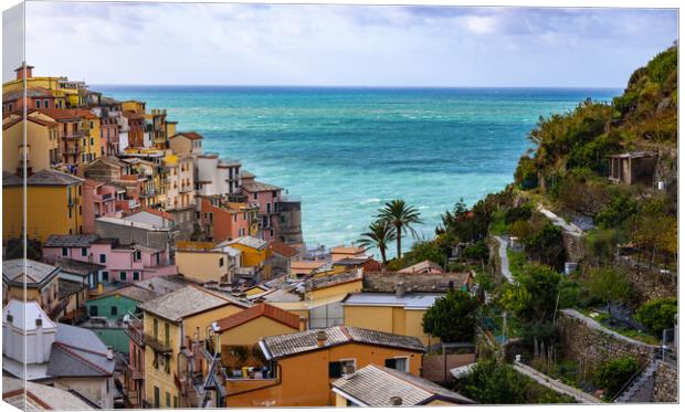 Amazing Cinque Terre at the Italian coast Canvas Print by Erik Lattwein