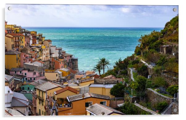 Amazing Cinque Terre at the Italian coast Acrylic by Erik Lattwein
