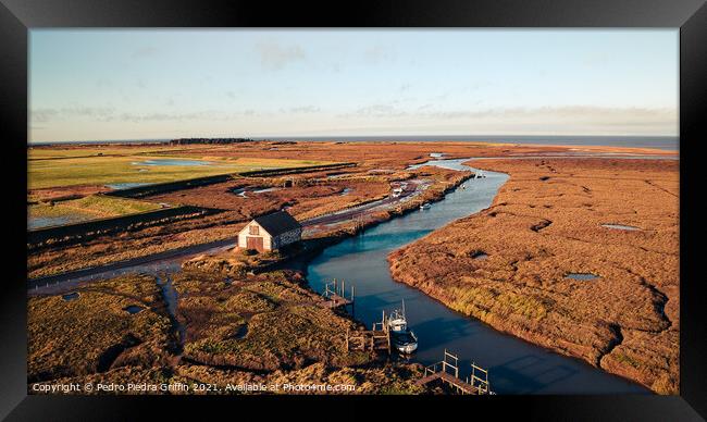 Thornham Staithe with the Coal barn Framed Print by Pedro 
