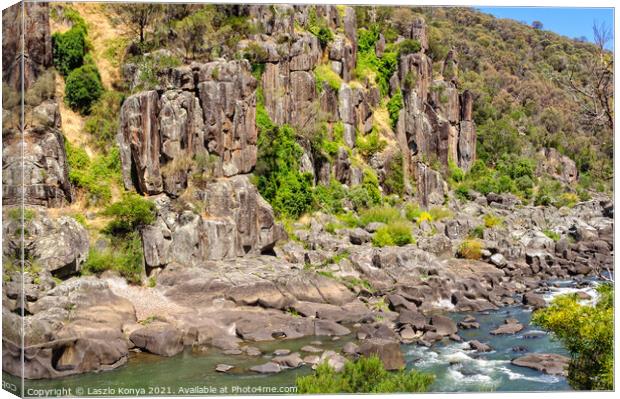 Gorge cliffs - Launceston Canvas Print by Laszlo Konya