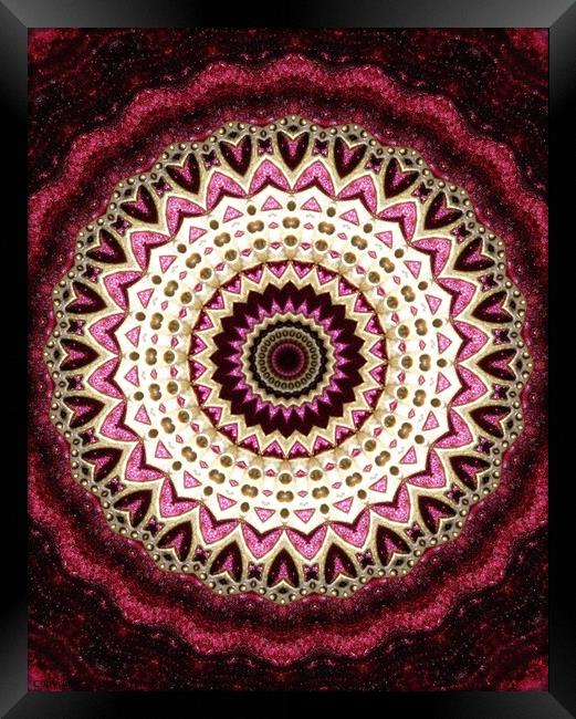 Mandala Love Framed Print by Vickie Fiveash