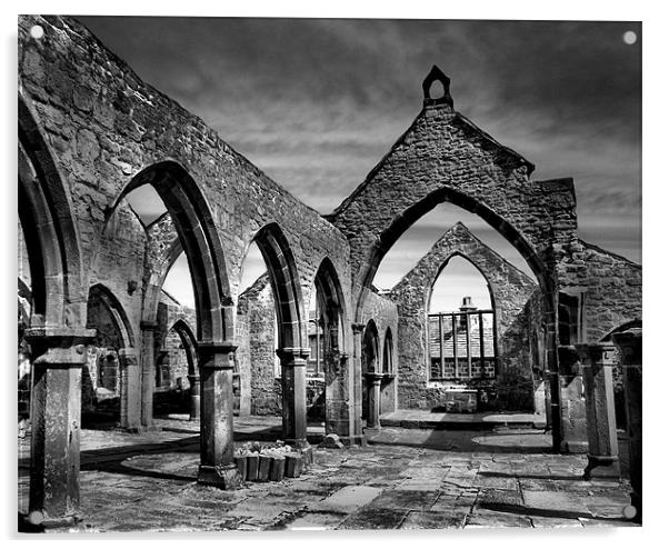 Thomas a Becket Ruins, Heptonstall Acrylic by Sandi-Cockayne ADPS