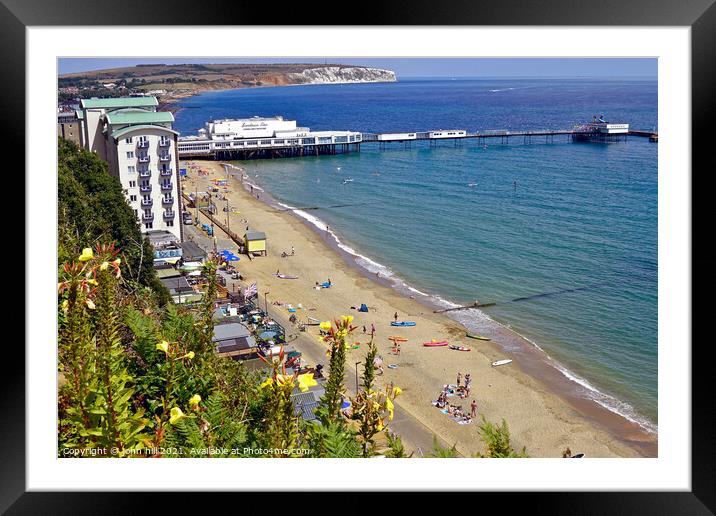 Sandown pier and beach, Isle of Wight, UK. Framed Mounted Print by john hill