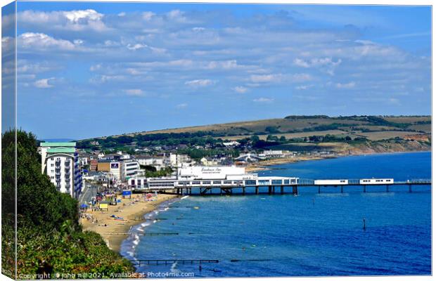 Sandown seafront, Isle of Wight, UK. Canvas Print by john hill