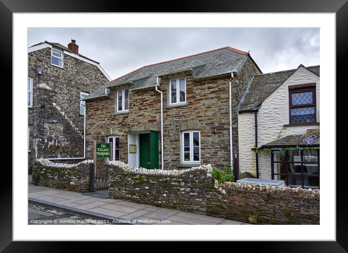 The Village Tearooms, Tintagel, Cornwall Framed Mounted Print by Gordon Maclaren