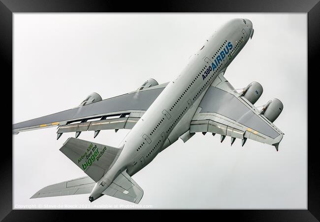 Airbus A380 Framed Print by Steve de Roeck