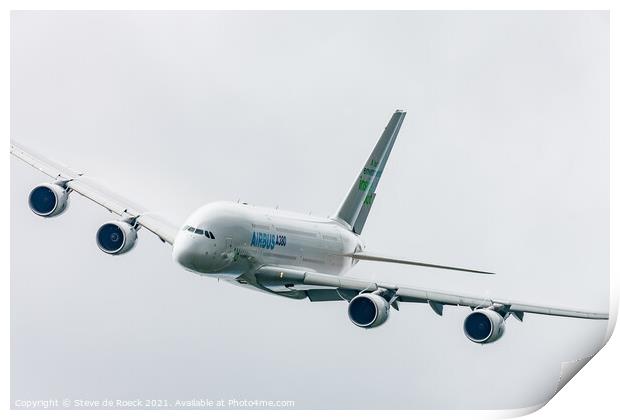 Airbus A380 Print by Steve de Roeck