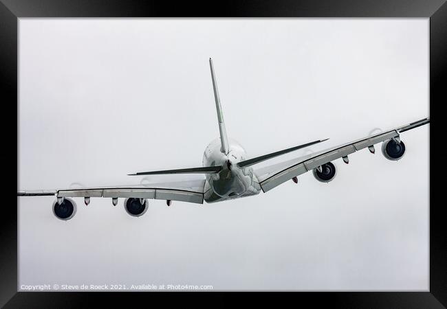 Airbus A380 Framed Print by Steve de Roeck