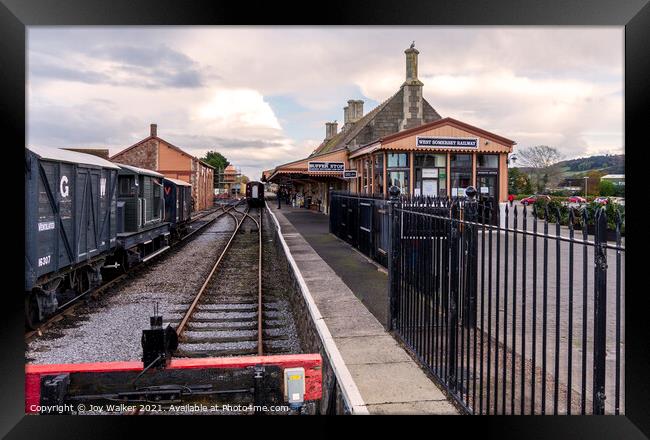 Minehead railway station, Somerset, UK Framed Print by Joy Walker