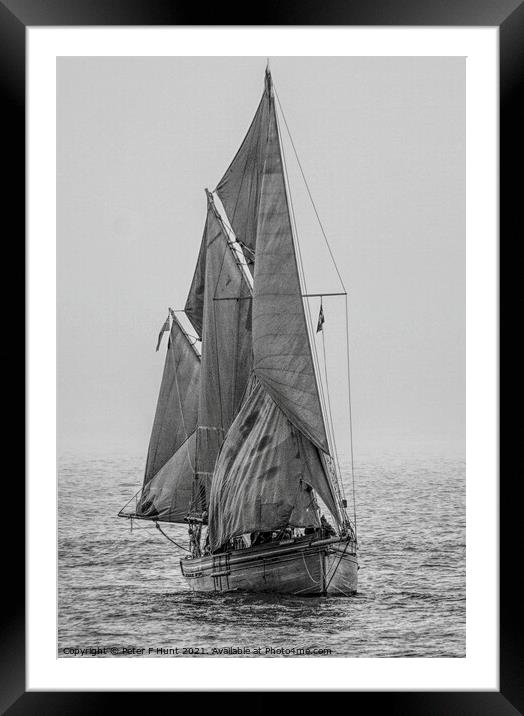 Brixham Sailing Trawler Provident BM 28 Framed Mounted Print by Peter F Hunt