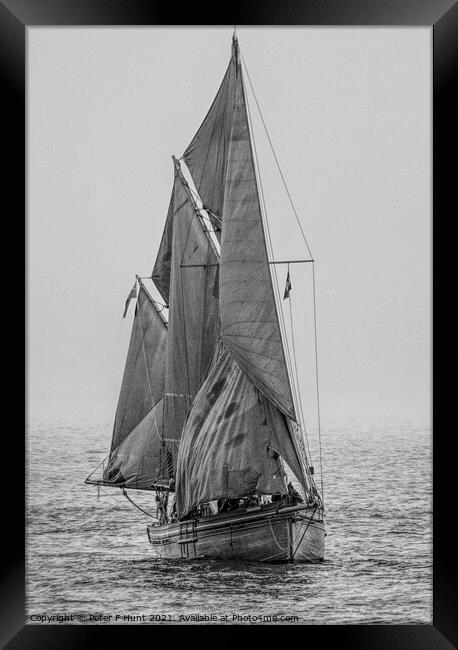 Brixham Sailing Trawler Provident BM 28 Framed Print by Peter F Hunt