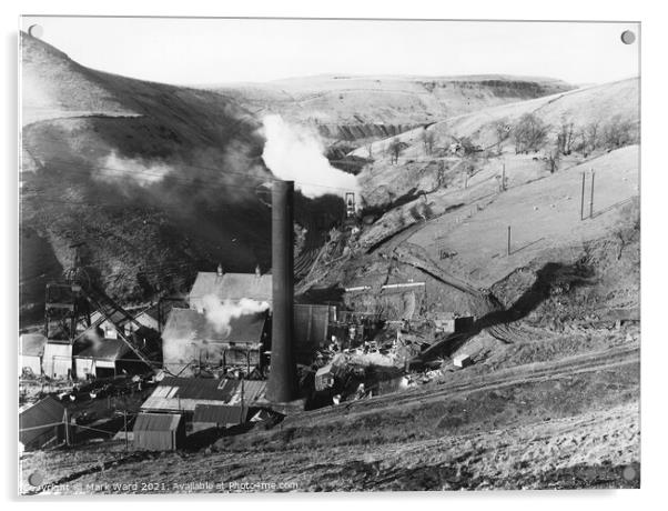 Glyncorrwg Colliery 1956 Acrylic by Mark Ward